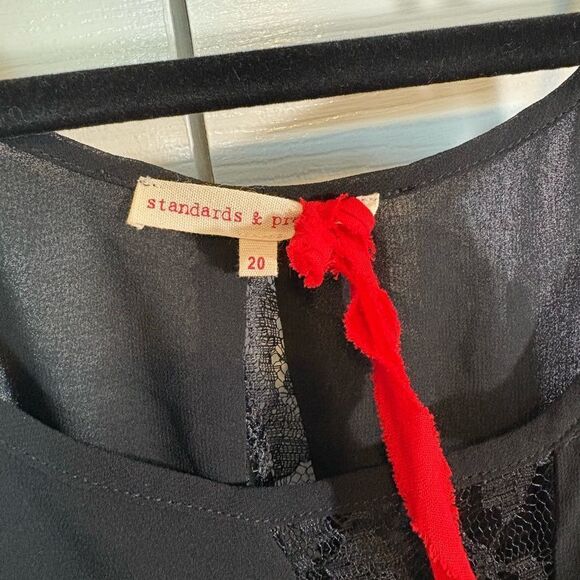 Standards & Practices - Black Lace-Trimmed Backless Dress - Picture 6 of 7